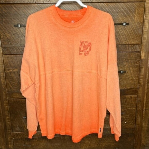 Disney World Spirit Jersey Glitter Ombre Orange Size Large - Picture 3 of 8